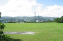 Looking northwest across the Hutt Recreation Reserve towards Lower Hutt city and the western hills in the distance.