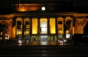 Wellington Railway Station at night.