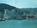 Another view from Te Papa. The New Zealand Post building is on the left, and the Railway Station is partially obscured towards the right.