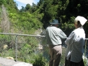 Dad and Mum look out at the Kaitoke water catchment and surrounds.