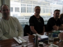 Brunch at Dockside next to Wellington Harbour. Denise, the birthday girl, is in the middle.