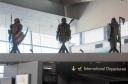 More Lord of the Rings costumes shown above the international departure gate at Wellington Airport.