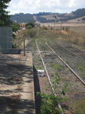 The tracks heading north from Michelago.