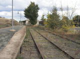Looking south along the northern end of Cooma platform back to the northern docks.