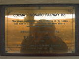 The Cooma-Monary railway plaque, plus reflection :)