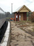 Binalong station, now disused, looking up the line towards Yass.