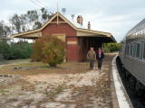 Binalong station, now disused, looking down the line.