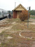 Binalong station, looking along the up end of the platform.