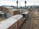 Goulburn railway yard, looking up towards Sydney as the locomotives change ends.