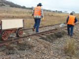 More scouring and debris across the railway line at 343.3km.