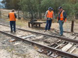 The points at Tuggeranong siding have received a new coat of topsoil and vegetation, near 335.6km.