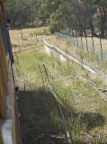 The Tuggeranong platform on the right, with an overgrown siding running next to it.
