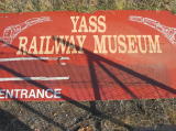 The old sign to the railway museum, currently unmounted.