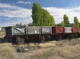 Goods wagons in the yard of the Yass Railway Museum.