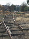 A closer look at the sidings in the yard as well as up the track along Dutton street.