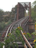 Focus on the Yass railway bridge, look up the line from the southern end. The track looks in pretty good shape.